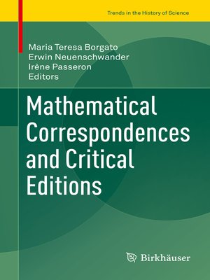 cover image of Mathematical Correspondences and Critical Editions